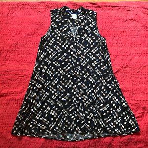 ANTHROPOLOGIE SLEEVELESS A-LINE BUTTON UP DRESS